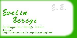 evelin beregi business card